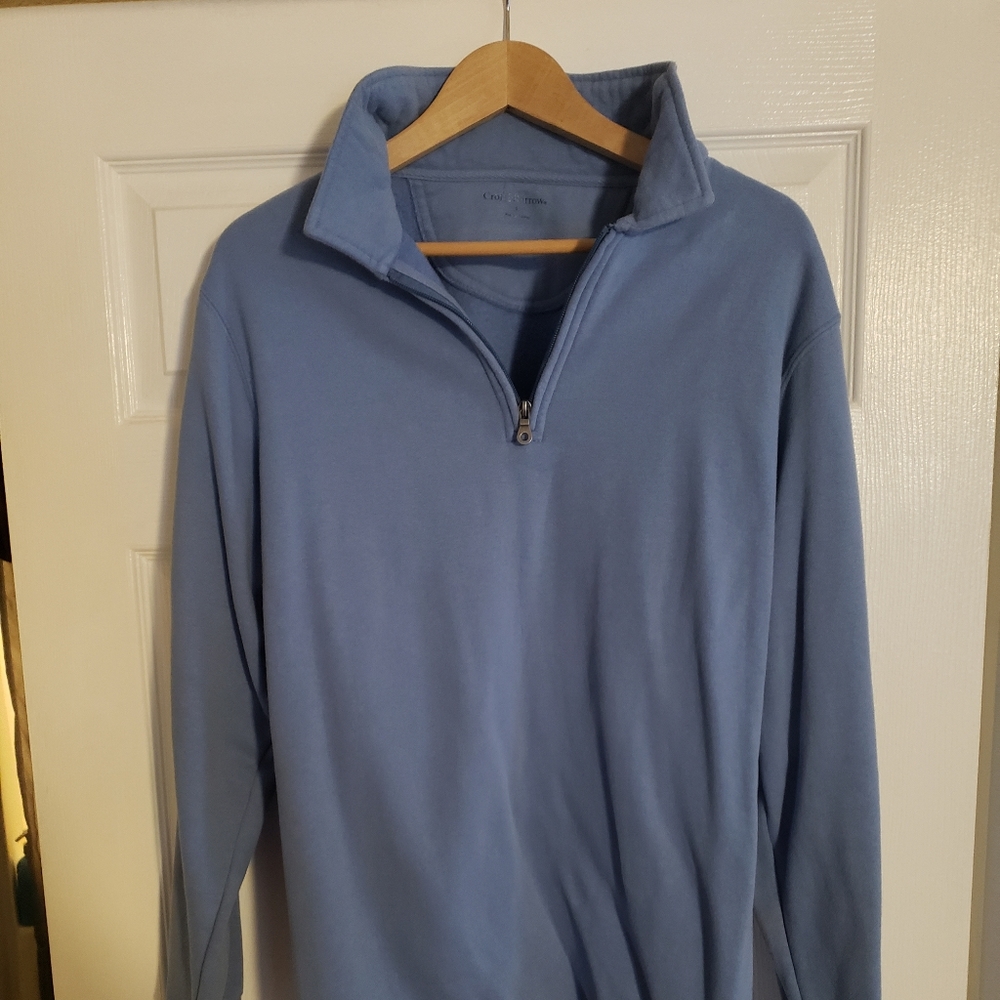 Croft and borrow blue zip up sweatshirt sz lg